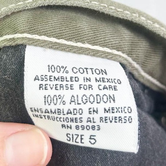 Vintage LEI Y2K Low Rise Green Cargo Utility Shorts Size 5 - Picture 7 of 8